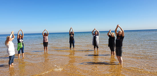 Wayapa session delivered in Groups, always an ideal opportunity to spend time together with  likeminded people preferably circle of women on the beach taking in the soothing energies of water sky and land during a Wayapa session