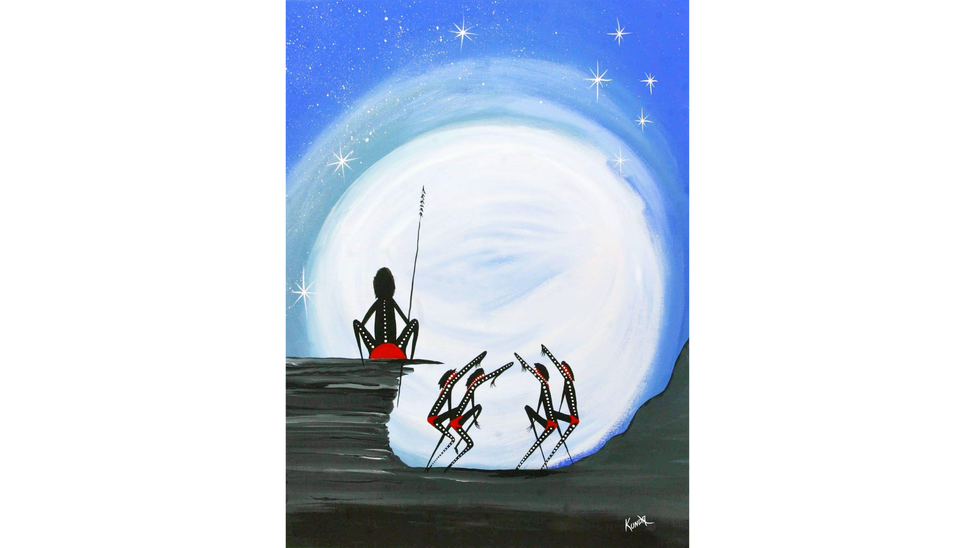 Under the light of a full moon warriors come together celebrating men's business through dance and ceremony evoking ancestral guidance and direction under the watchful eyes of Elders
