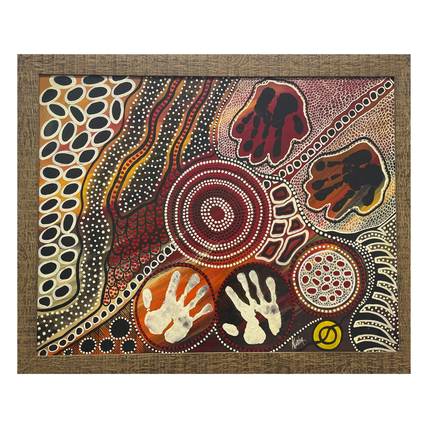 Healing hands shares the story of  healers from the many countries who travelled long distances across vast terrains of oceans, rivers, mountains and open plans for a collective Gathering of  wisdom and old ways of sharing healing practices.  (A symbolic nod to health practitioners )